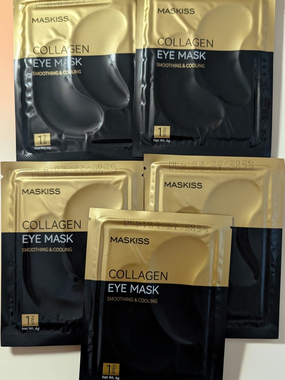 Maskiss Collagen Eye Masks - Smoothing & Cooling - 5 Pair Lot (NWT)